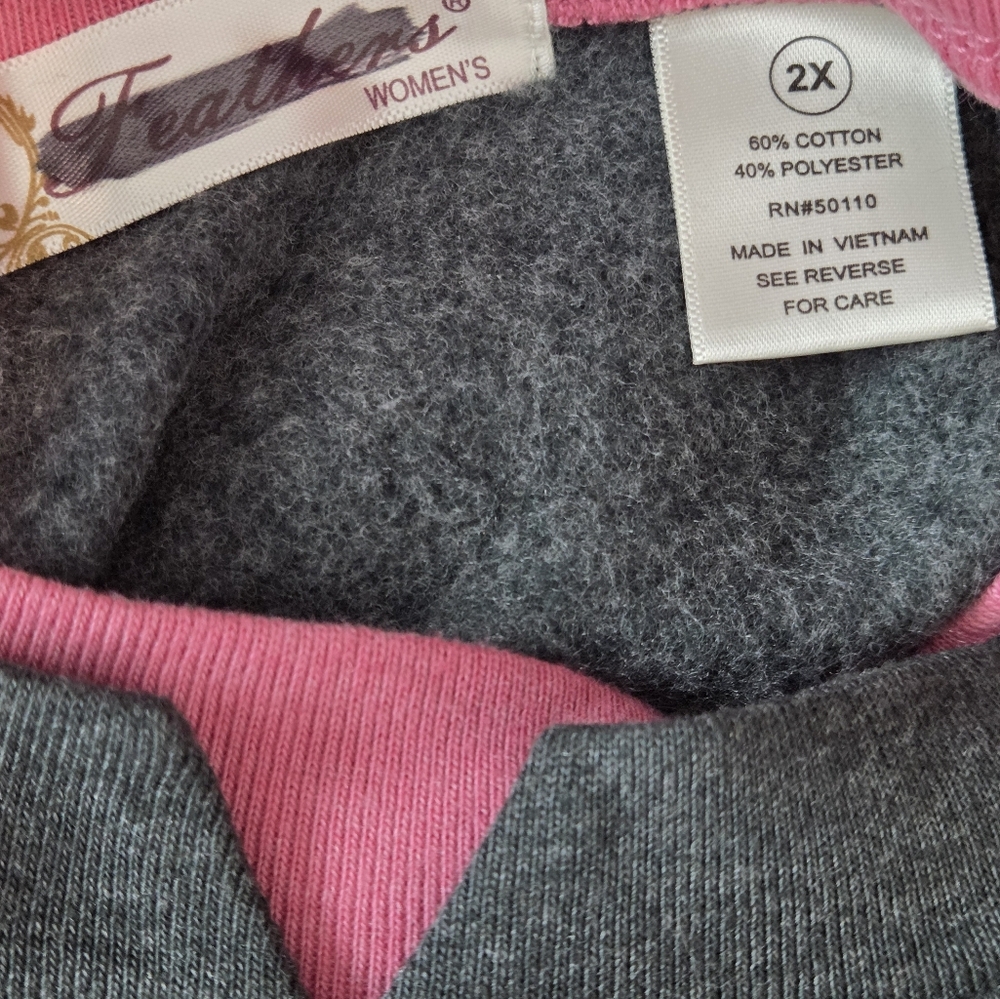 Feathers Dark Gray Floral Women's Sweater - Picture 12 of 13